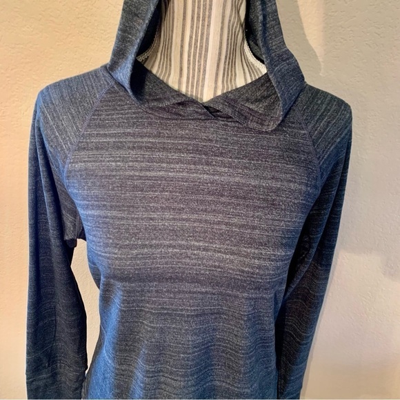 NWT Athletic Hoodie Medium Apana Yoga Lifestyle Activewear Heather Black LongSlv - Picture 3 of 16